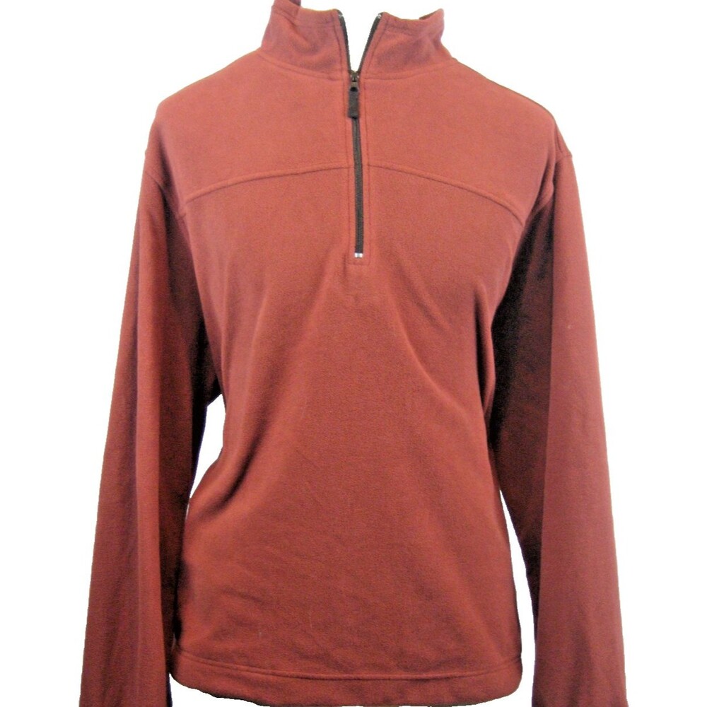 Mens Saddlebred Quarter Zip Outdoor Pullover Sweatshirt Polyester Maroon sz XL